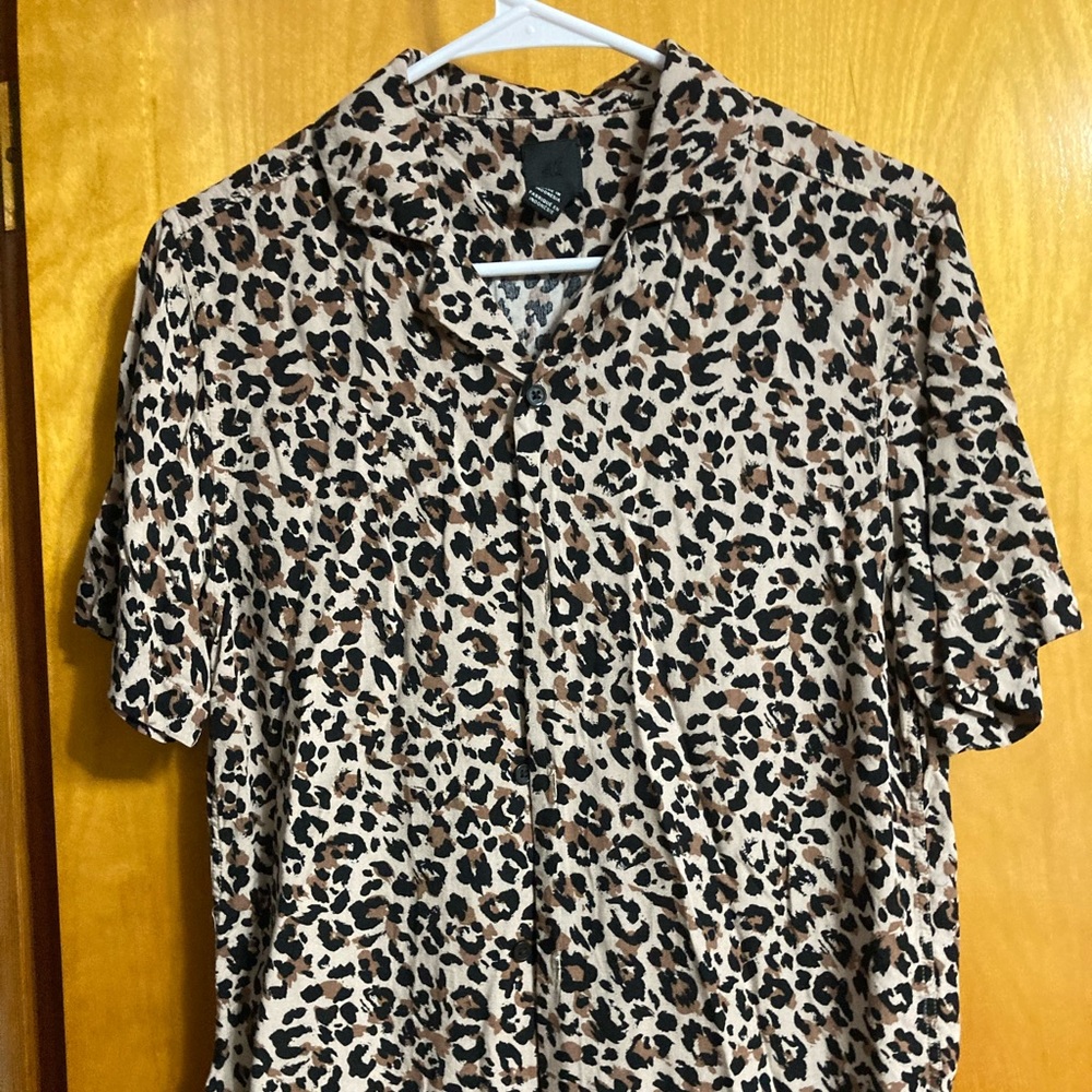 H&M cheetah print shirt